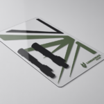 Durable flexible vinyl counter mat that lays flat and resists tearing