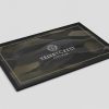 Branded dye sublimation counter mat used at a trade show booth display