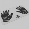 Branded counter mat featuring a full-color business logo on clear vinyl