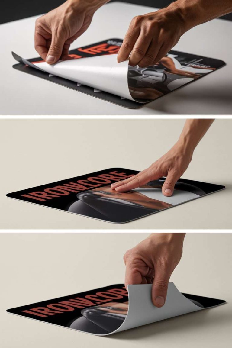 Repositionable counter mat that lifts and relocates without residue
