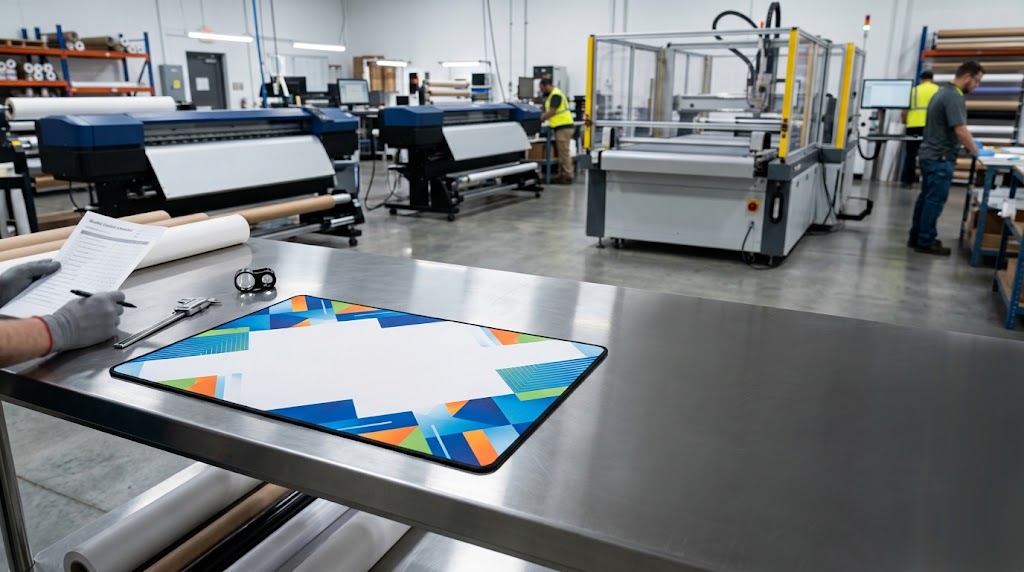 Counter mat manufacturing facility producing retail counter mats since 1989